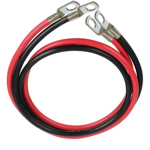 80cm 25mm Battery Cable With Lugs ( Red and Black)