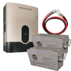 Fivestar/Sunmagic 3.5kva 3kw PWM inverter with 2 x 150AH gel batteries and battery cable kit