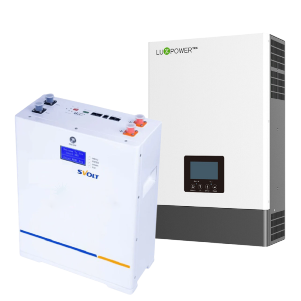 Lux Power 5KW 48V Solar Inverter and SVolt 48V 106Ah 5.09 kWh Lithium Battery Combo