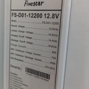 Fivestar 12V 200AH 2.56kwh LiFePo4 lithium battery