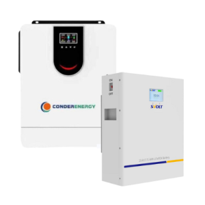 ConderEnergy Hybrid Inverter 3.5KVA 3.5KW MPPT And SVOLT 25.6V 106Ah 2.71kWh Lithium Battery Combo